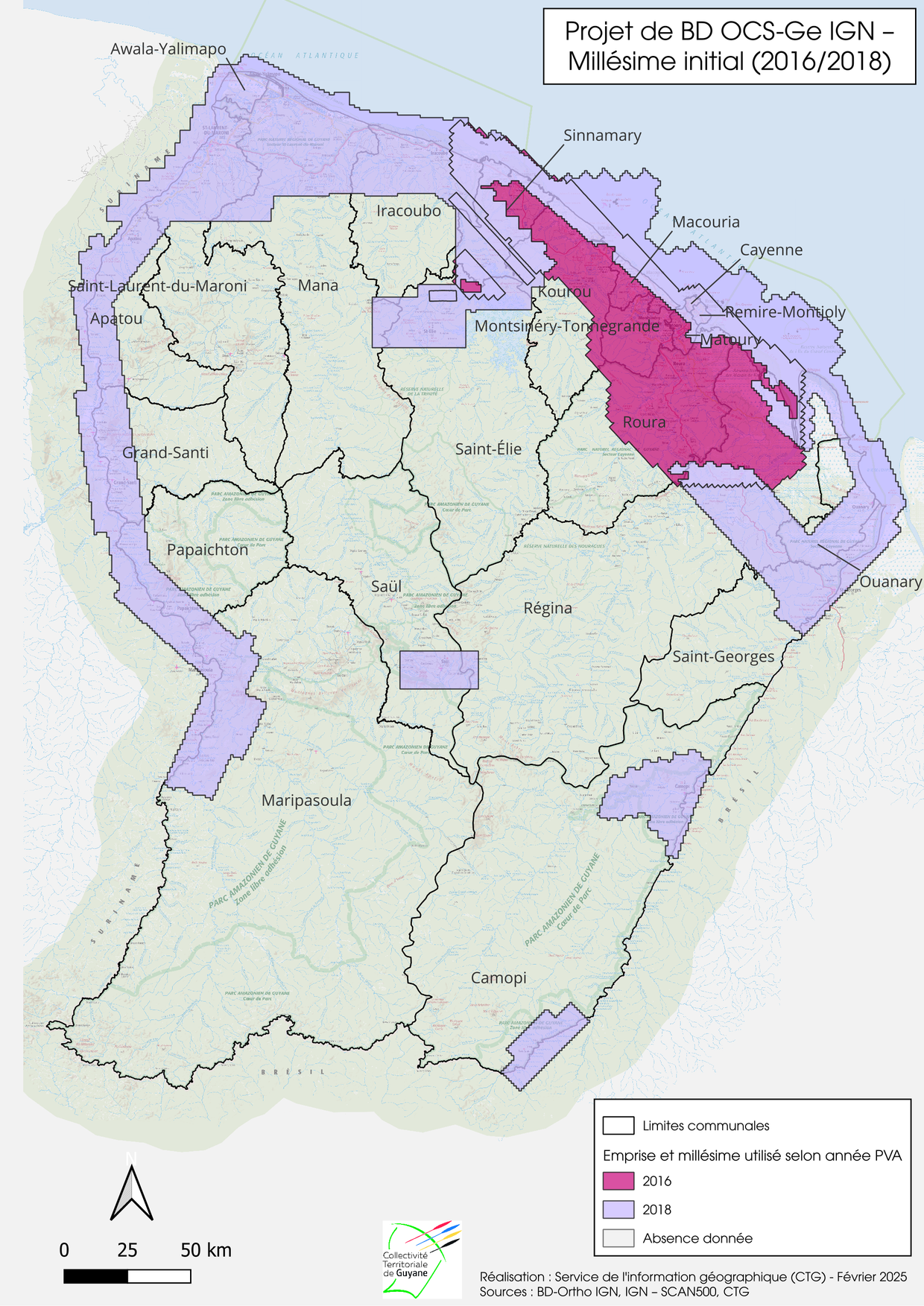 Carte millesime initial